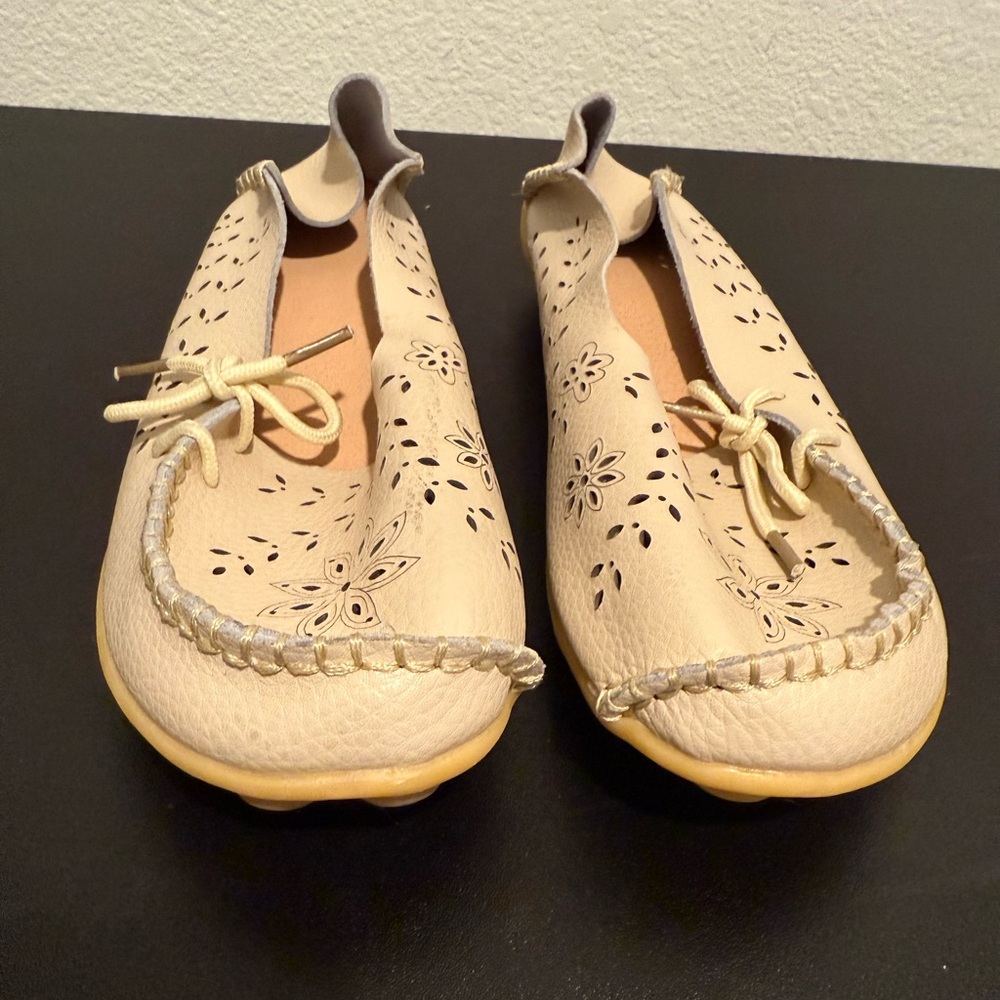 Women's Beige Loafers